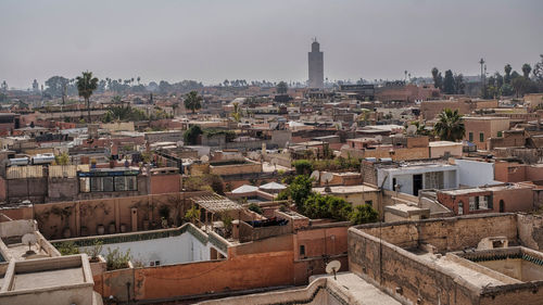 High angle view of cityscape