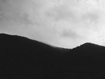Low angle view of mountain against sky