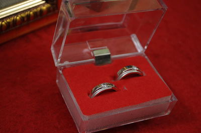 Wedding ring and a box of jewelry