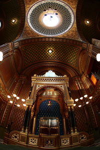 Low angle view of illuminated ceiling