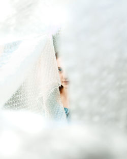 Close-up portrait of woman