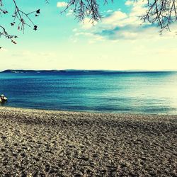 Scenic view of sea against sky