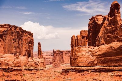 Panoramic view of rock formations