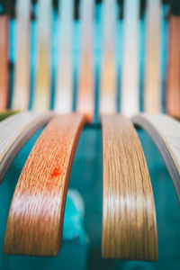 Close-up of metallic railing