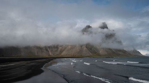 Scenic view of land against sky