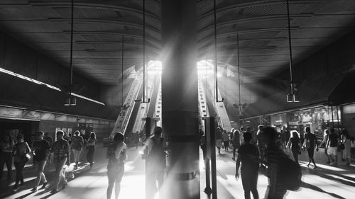 People at subway station