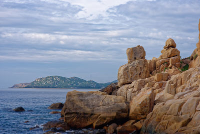 Rock formations at seaside