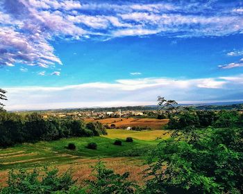 Scenic view of landscape against sky