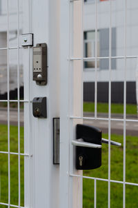 Close-up of closed door