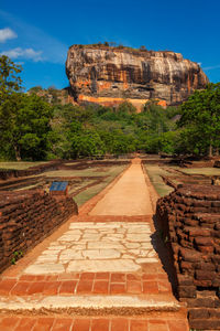 Famous tourist landmark - ancient sigiriya rock, sri lanka