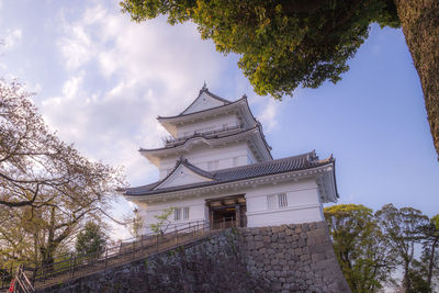 Low angle view of traditional building against sky