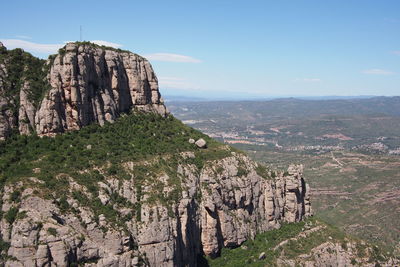 Scenic view of rocky mountains