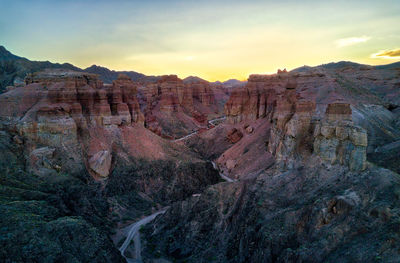 View of rock formations