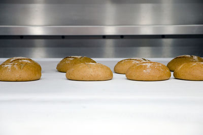 Close-up of bread on display at store