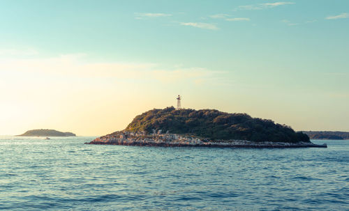 Island on the adriatic sea in croatia