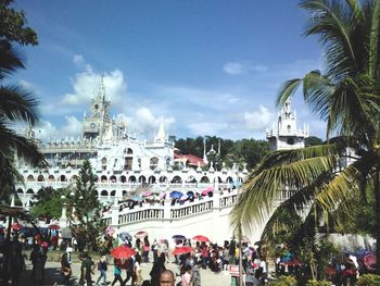 People at town square