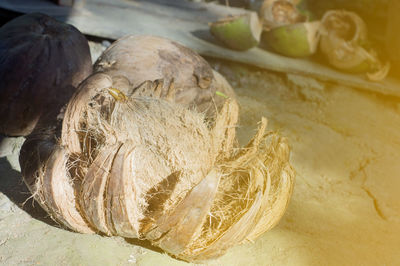 High angle view of bread for sale in market