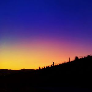 Silhouette of landscape at sunset