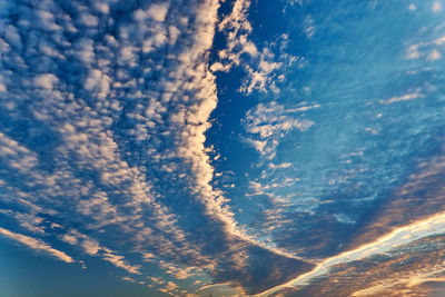 Low angle view of clouds in sky