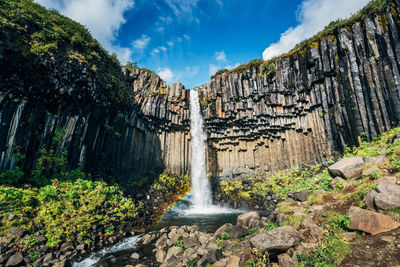 Idyllic view of svartifoss