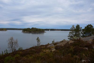 Scenic view of river against sky