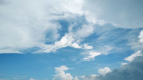 Low angle view of clouds in sky