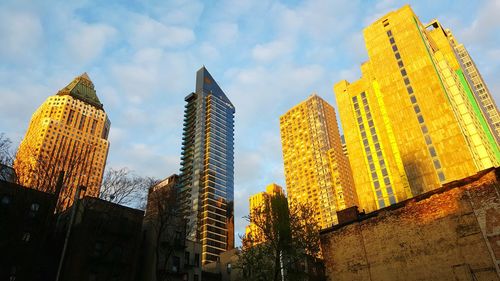 Low angle view of buildings against sky