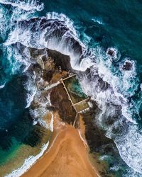 Drone view of sea