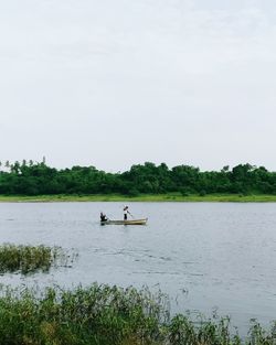 Scenic view of river against sky