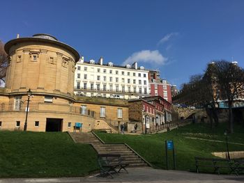 Buildings against sky in city