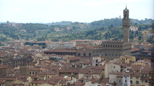 High angle view of cityscape