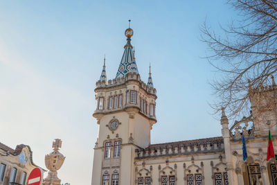 Low angle view of historic building against sky