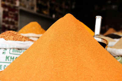 Close-up of bread for sale at market stall