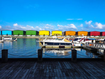 Boats in sea