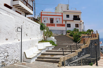 Main street candelaria town, tenerife, spain