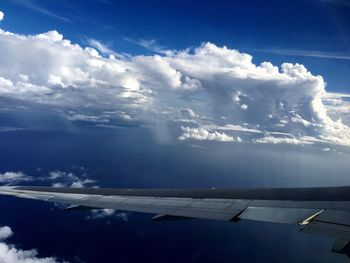 Aerial view of clouds in sky