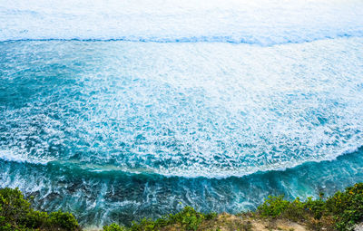 High angle view of sea