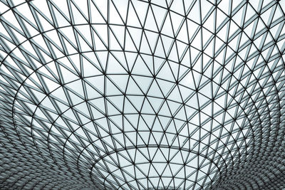 Low angle view of modern building ceiling