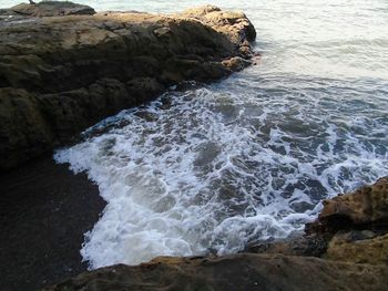 View of rocks in sea