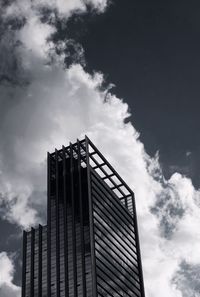 Low angle view of modern building against sky