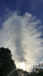 Low angle view of cloudy sky