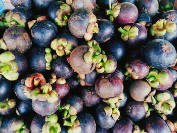 High angle view of fruits for sale in market