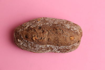 Close-up of ice cream against pink background