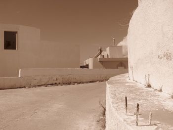 Panoramic view of white building against sky