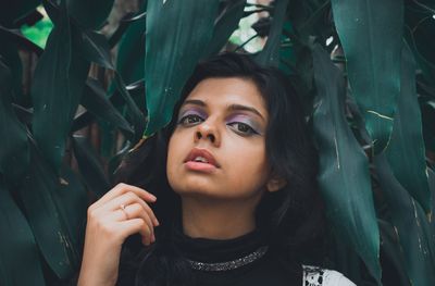 Close-up portrait of young woman