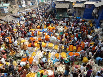 Flower market at calcutta, india.