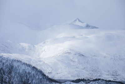 Snow covered mountain against sky