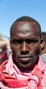 Close-up portrait of a smiling man