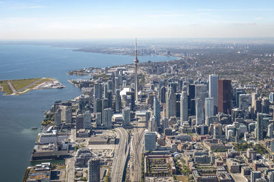 Toronto's financial district from the east part of the city