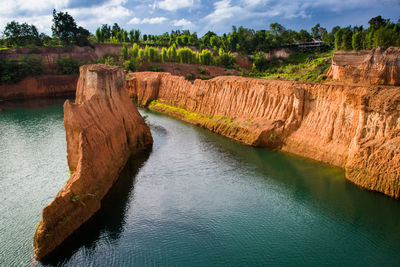 Scenic view of river against sky